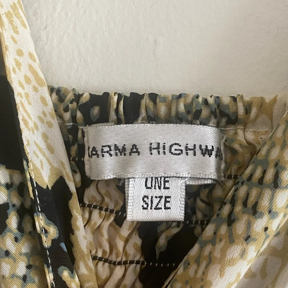 EUC Karma Highway Maxi Dress Snake Print One Size Fits Most - Picture 3 of 5